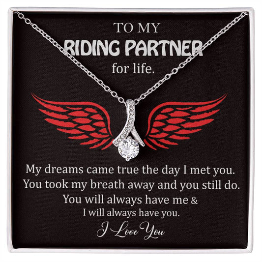 To My Riding Partner, Harley Lovers, Alluring Beauty, Message Card Necklace