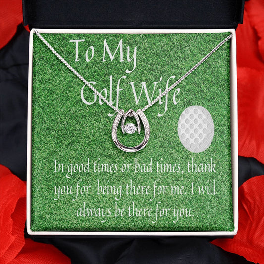 Golf Gift For Women, To My Golf Wife, Lucky Necklace, Gift for Wife