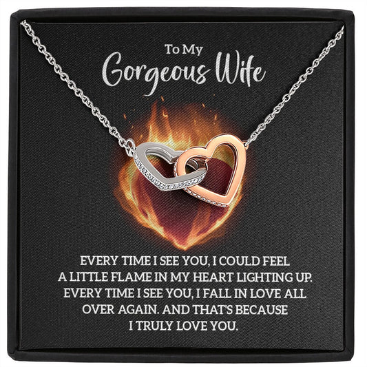 Happy Birthday Wife, Anniversary Necklace, Heart Designs, Wife Necklace