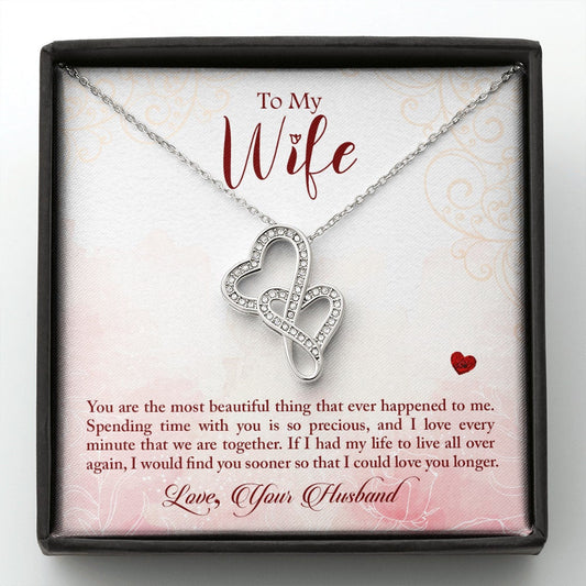 Happy Birthday Wife, Anniversary Necklace, Heart Designs, Wife Necklace