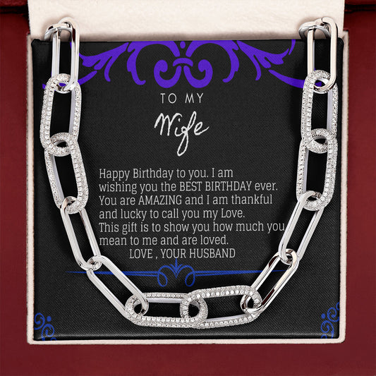 Happy Birthday Wife, Wife Necklace Gift for Birthday, Best Wife Ever, Birthday Gift Wife