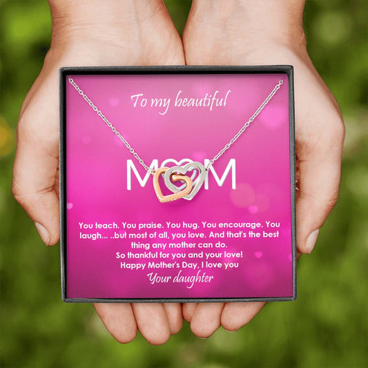 MOTHER DAY, Mother's Day Necklace, To My Mother, Heart Necklace, Gift for Mom