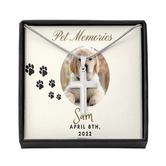 Pet Memories Necklace, Pet Memorial, Pet Name Card Jewelry, Love Pet, Pet Lovers, Remembrance of Pet, Pet Jewelry Box Gift, Personalized Box