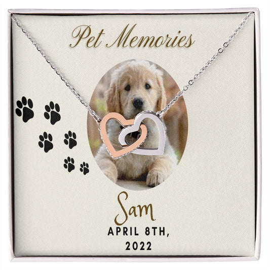 Pet Memories Necklace, Pet Memorial, Pet Name Card Jewelry, Love Pet, Pet Lovers, Remembrance of Pet, Pet Jewelry Box Gift, Personalized Box